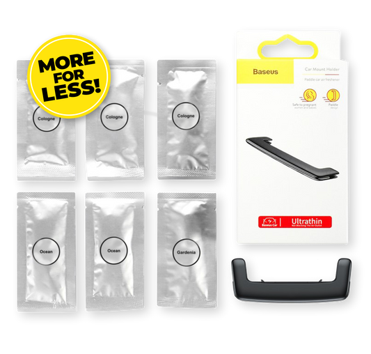 Baseus Aromatherapy Clip Paddle Air Purifier Bundle